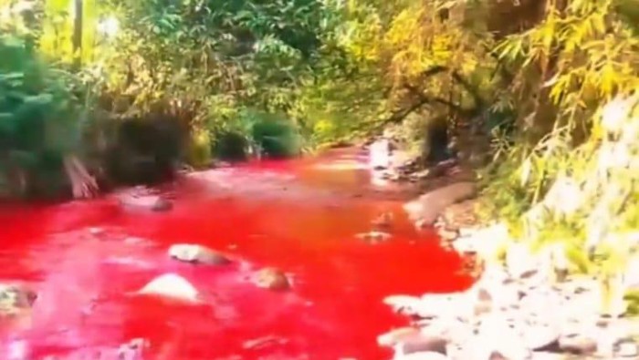 Sungai Cimeta Di Bandung Barat Berwarna Merah Darah Ternyata Ini