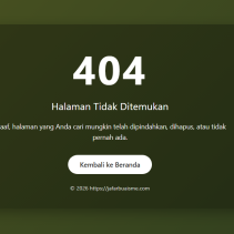 Pernah mengetik laman situs dengan penuh harap, lalu layar justru menampilkan tulisan dingin: “404 – Halaman yang Anda cari tidak ditemukan”?
