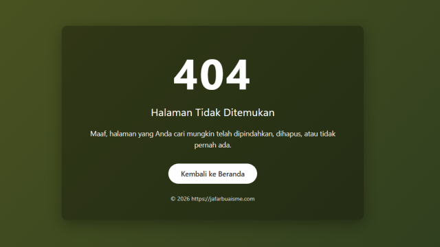 Pernah mengetik laman situs dengan penuh harap, lalu layar justru menampilkan tulisan dingin: “404 – Halaman yang Anda cari tidak ditemukan”?