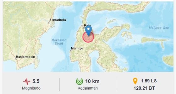 Sulteng Diguncang Gempabumi Magnitudo 5.5, Hati-hati Susulannya - JafarBua